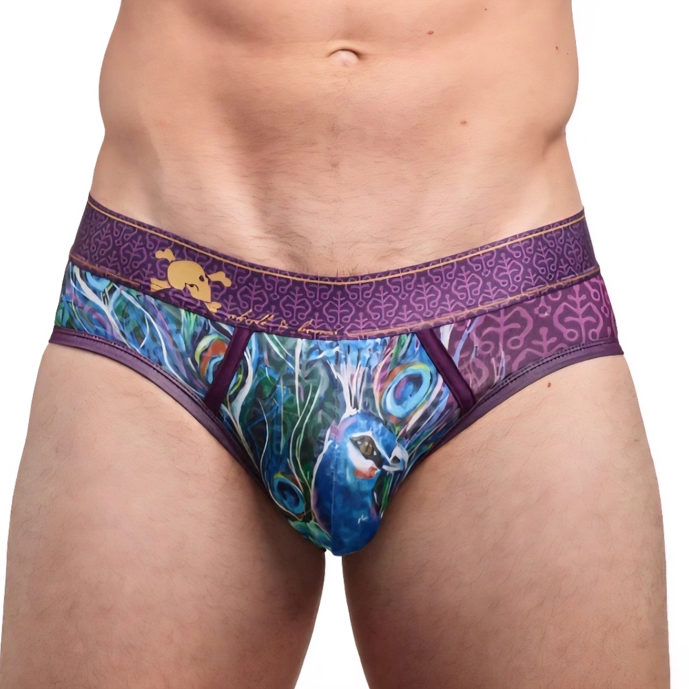 Skull & Bones Peacock Briefs NWT - Picture 2 of 4